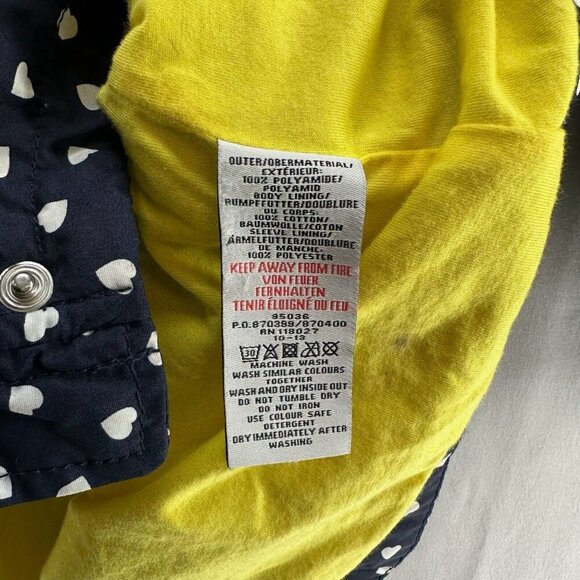 JOHNNIE B Jacket Youth 15-16Y Heart Allover Anorak Windbreaker Coat Hoodie Blue - Picture 8 of 11